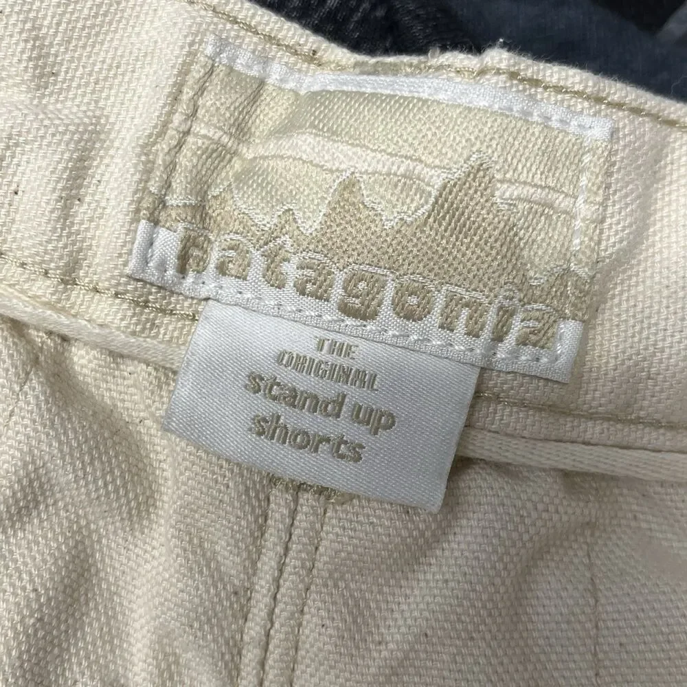 Patagonia Heritage Stand Up Shorts Mens 32x7 Undyed Natural Canvas Hiking Beige